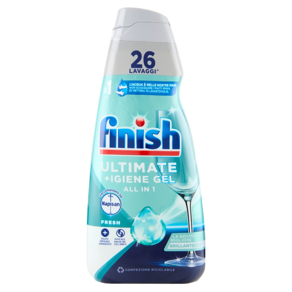 Finish Ultimate + Igiene Gel Napisan Regular gel lavastoviglie 42 lavaggi 560 ml